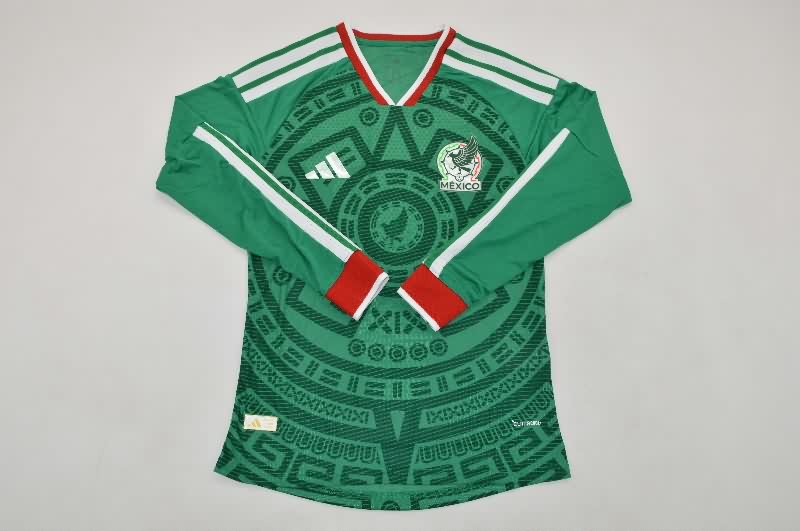 AAA(Thailand) Mexico 2026 World Cup Home Long Sleeve Soccer Jersey (Player)