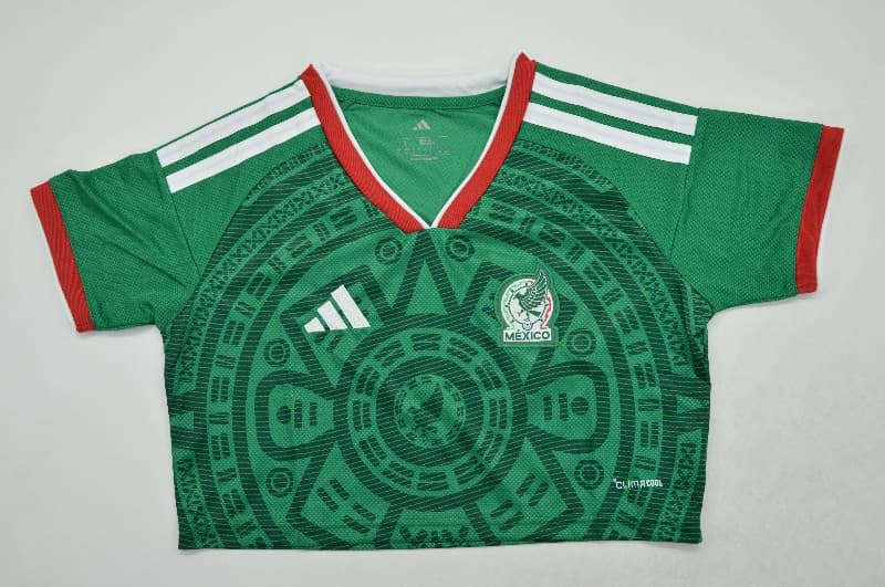 AAA(Thailand) Mexico 2026 World Cup Home Women Cropped Soccer Jersey