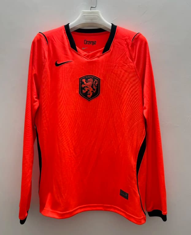 AAA(Thailand) Netherlands 2026 Home Long Sleeve Soccer Jersey