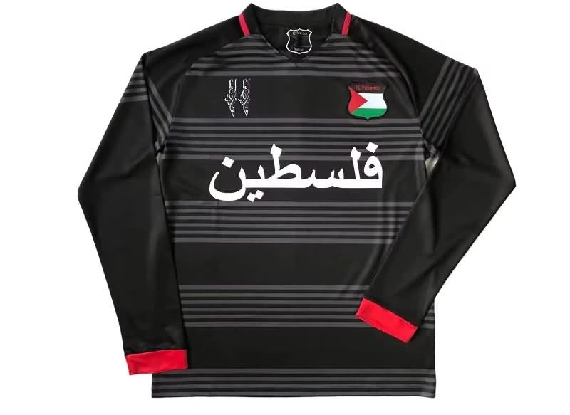 AAA(Thailand) Palestine 2023/24 Black Long Sleeve Soccer Jersey
