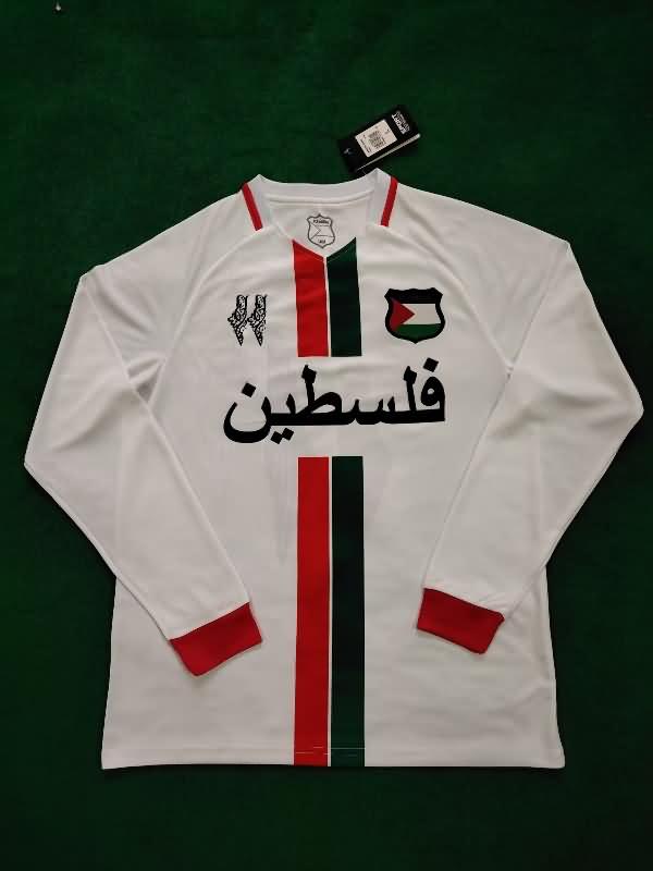 AAA(Thailand) Palestine 2023/24 White Long Sleeve Soccer Jersey