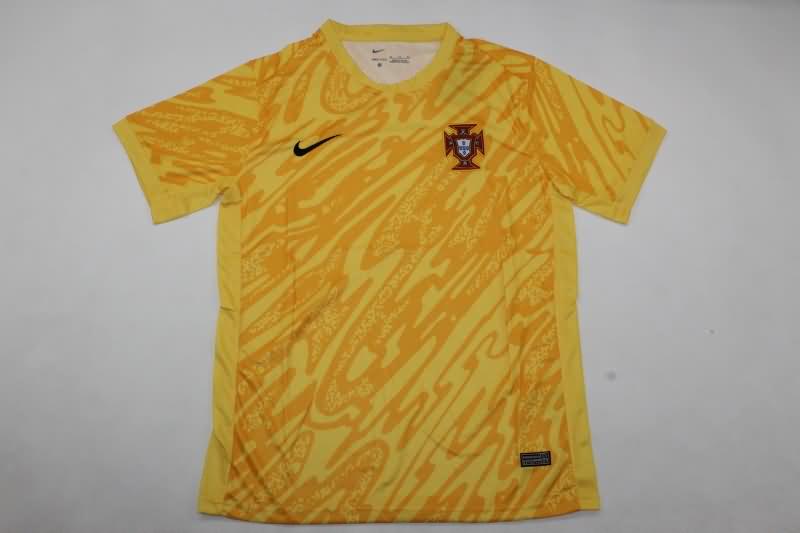 AAA(Thailand) Portugal 2024 Goalkeeper Yellow Soccer Jersey