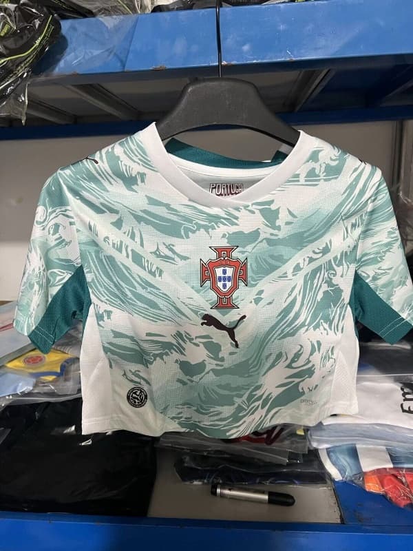 AAA(Thailand) Portugal 2026 World Cup Away Women Cropped Soccer Jersey