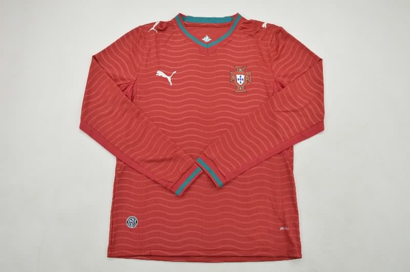 AAA(Thailand) Portugal 2026 World Cup Home Long Sleeve Soccer Jersey
