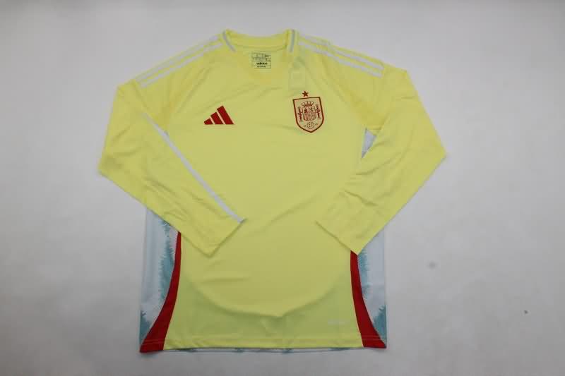 AAA(Thailand) Spain 2024 Away Long Sleeve Soccer Jersey