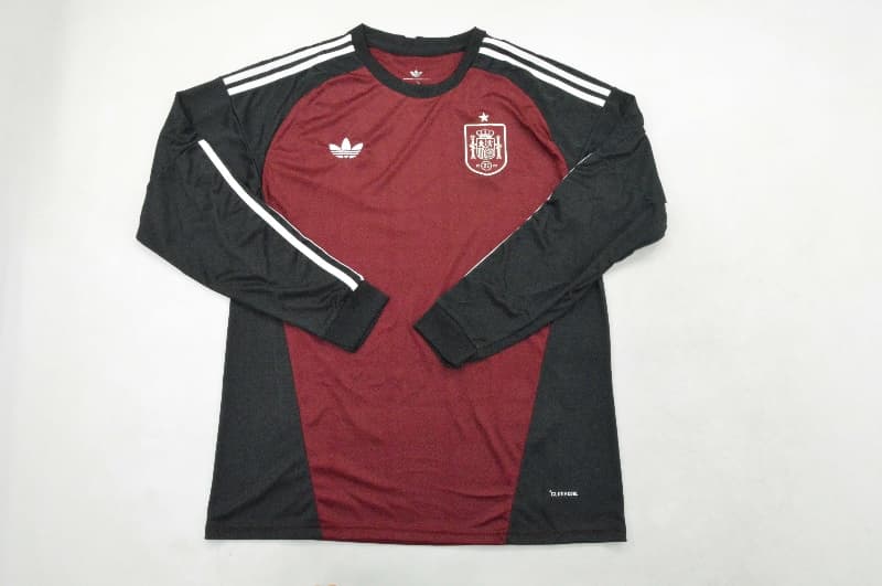 AAA(Thailand) Spain 2026 World Cup Goalkeeper Red Long Sleeve Soccer Jersey