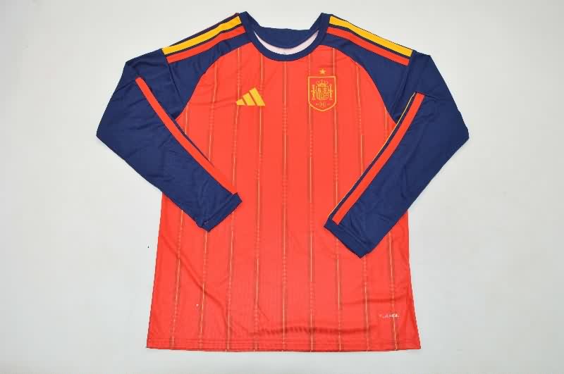 AAA(Thailand) Spain 2026 World Cup Home Long Sleeve Soccer Jersey
