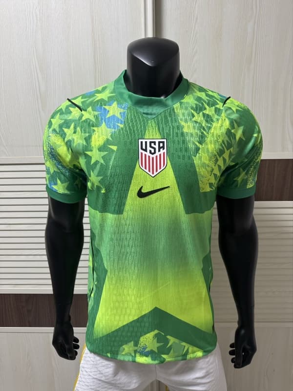 AAA(Thailand) USA 2026 Goalkeeper Green Soccer Jersey (Player)