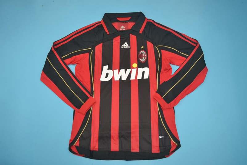 AAA(Thailand) AC Milan 2006/07 Home Retro Long Soccer Jersey
