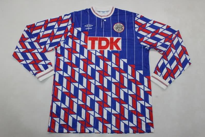 AAA(Thailand) Ajax 1989/90 Away Long Sleeve Retro Soccer Jersey