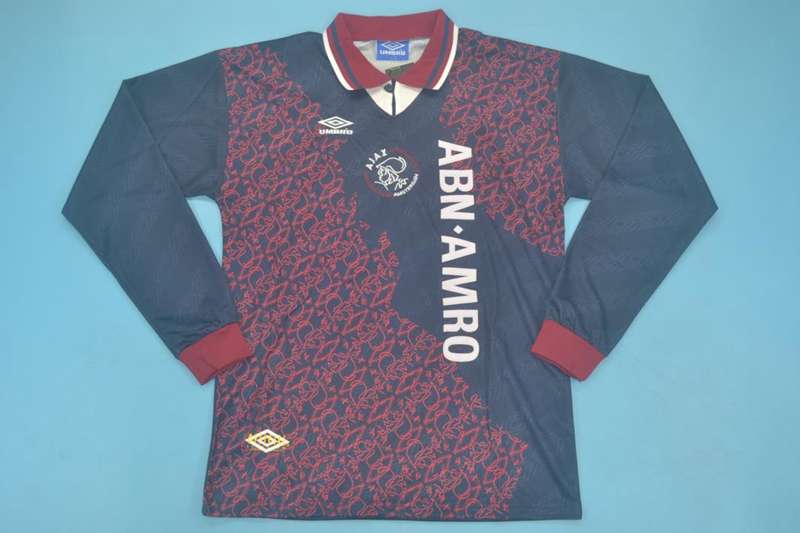 AAA(Thailand) Ajax 94/95 Away Long Sleeve Retro Soccer Jersey