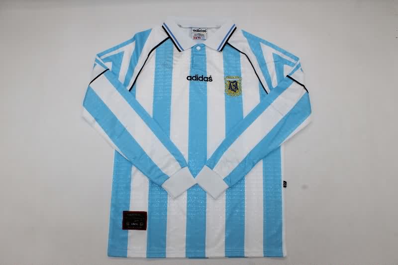 AAA(Thailand) Argentina 1996/97 Home Long Sleeve Retro Soccer Jersey