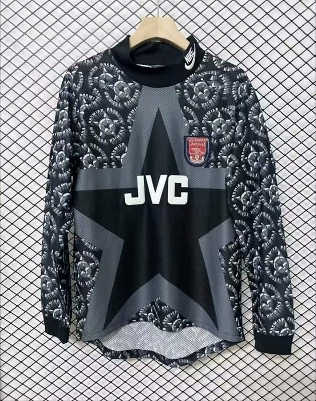 AAA(Thailand) Arsenal 1994/95 GK Black Long Sleeve Retro Soccer Jersey