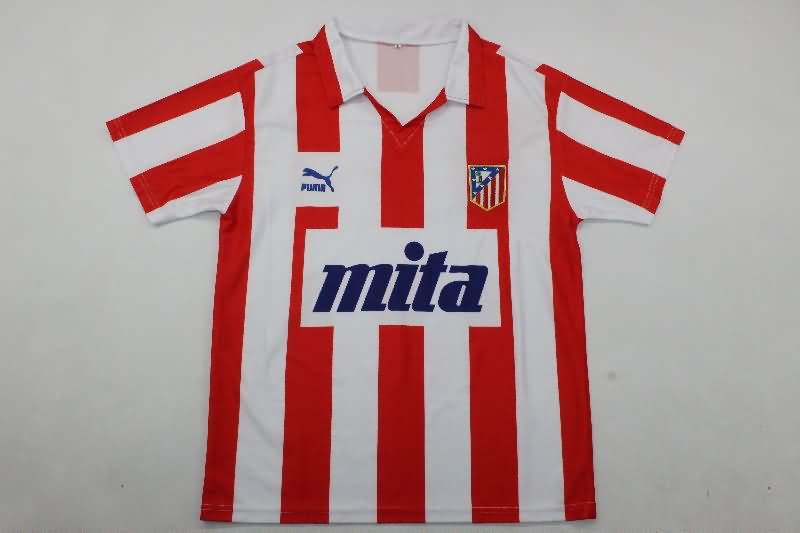 AAA(Thailand) Atletico Madrid 1987/89 Home Retro Soccer Jersey