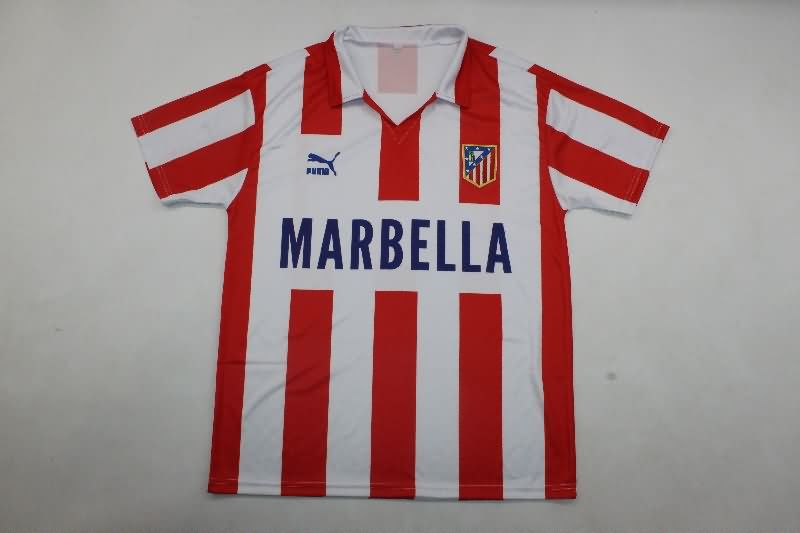 AAA(Thailand) Atletico Madrid 1991/92 Home Retro Soccer Jersey