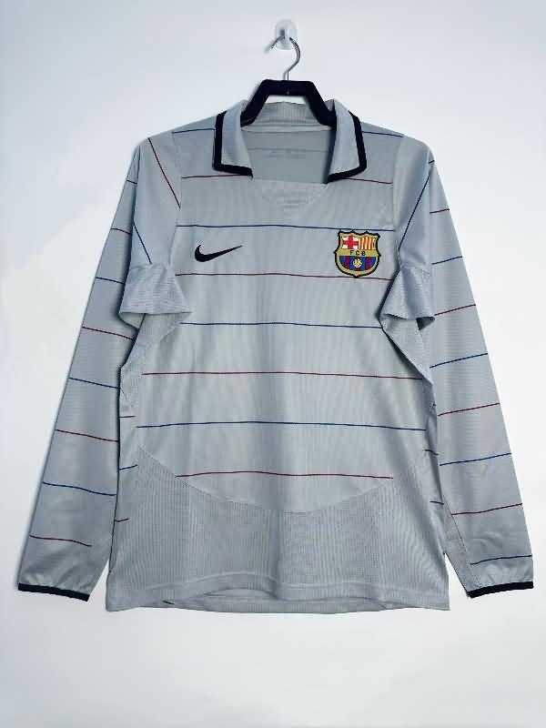 AAA(Thailand) Barcelona 2003/04 Away Long Sleeve Retro Soccer Jersey