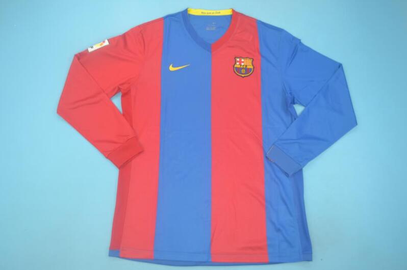 AAA(Thailand) Barcelona 2006/07 Home Retro Long Soccer Jersey