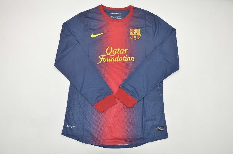 AAA(Thailand) Barcelona 2012/13 Home Long Slevee Retro Soccer Jersey (Player)