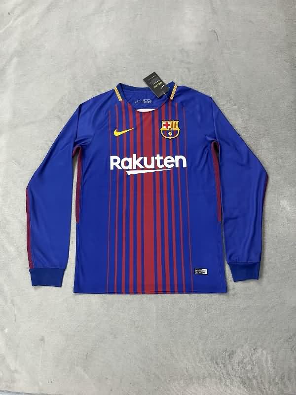 AAA(Thailand) Barcelona 2017/18 Home Long Sleeve Retro Soccer Jersey