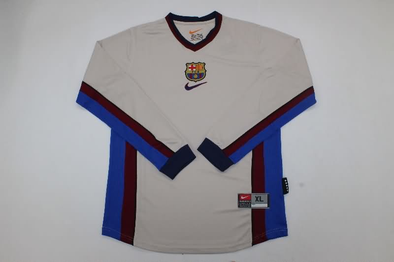 AAA(Thailand) Barcelona 1999/2000 Away Long Sleeve Retro Soccer Jersey