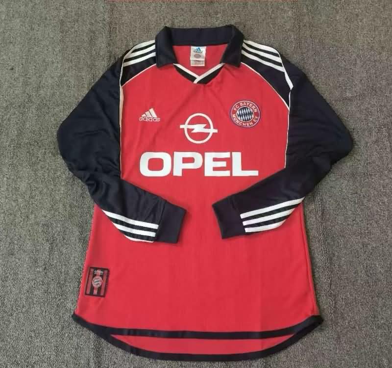 AAA(Thailand) Bayern Munich 1999/2001 Home Long Sleeve Retro Soccer Jersey