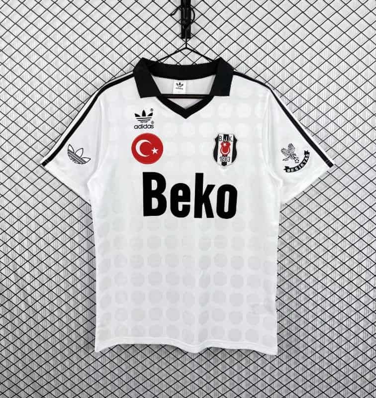 AAA(Thailand) Besiktas 1990/91 Home Retro Soccer Jersey AAA(Thailand) Besiktas 1990/91 Home Retro Soccer Jersey
