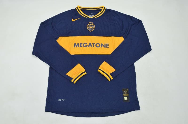 AAA(Thailand) Boca Juniors 2006/07 Home Retro Long Sleeve Soccer Jersey
