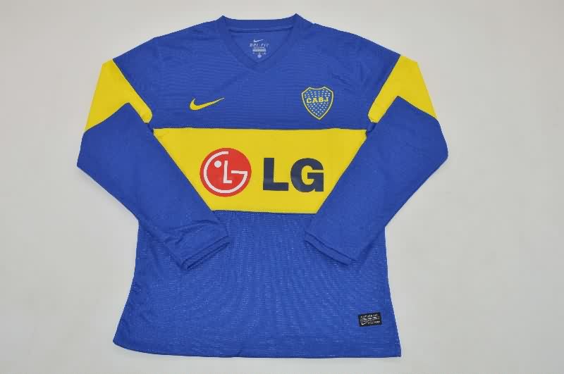 AAA(Thailand) Boca Juniors 2011/12 Home Long Sleeve Retro Soccer Jersey