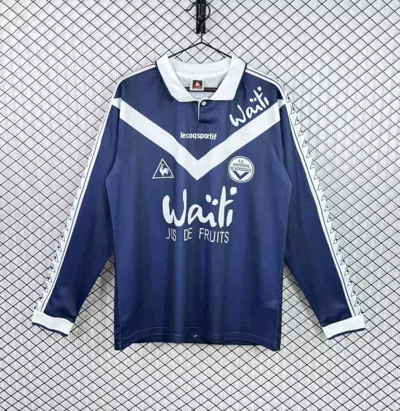 AAA(Thailand) Bordeaux 1996/97 Home Retro Long Sleeve Soccer Jersey