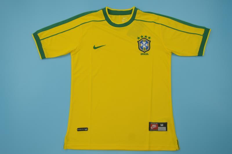 AAA(Thailand) Brazil 1998 Retro Home Soccer Jersey