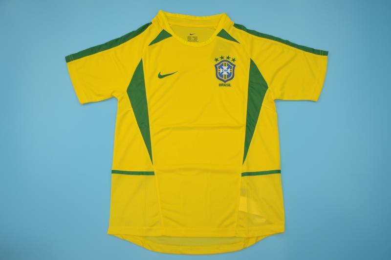 AAA(Thailand) Brazil 2002 Retro Home Soccer Jersey