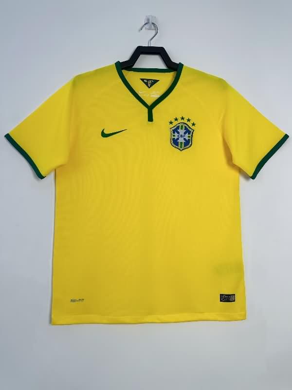 AAA(Thailand) Brazil 2014 Home Retro Soccer Jersey