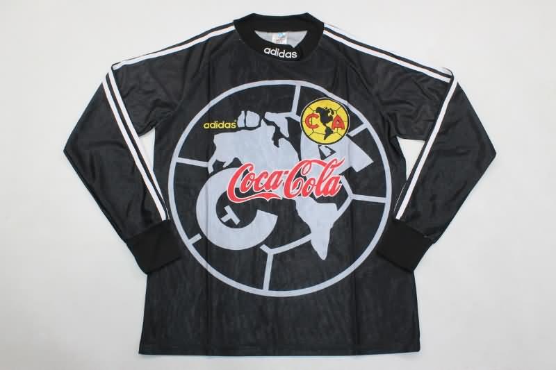 AAA(Thailand) Club America 1998/99 Goalkeeper Black Long Sleeve Retro Soccer Jersey