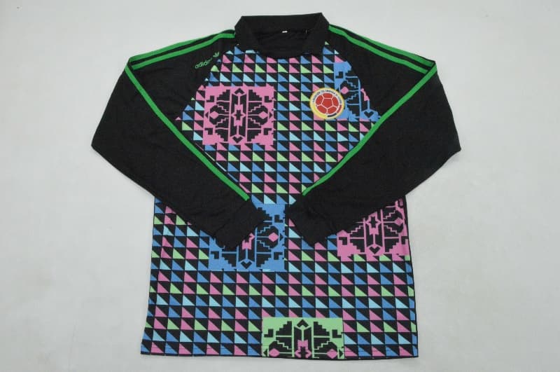 AAA(Thailand) Colombia 1990 Goalkeeper Retro Long Sleeve Soccer Jersey