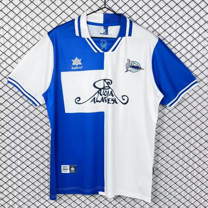 AAA(Thailand) Deportivo Alaves 2000/01 European Home Retro Soccer Jersey AAA(Thailand) Deportivo Alaves 2000/01 European Home Retro Soccer Jersey