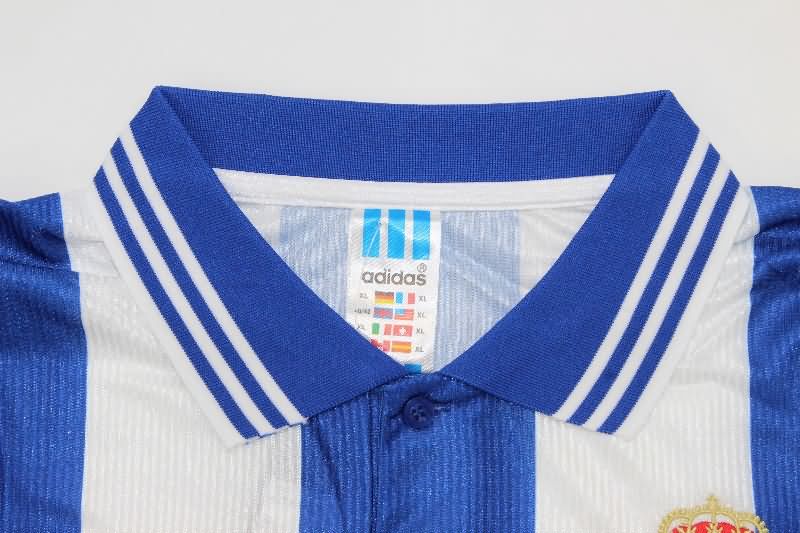 AAA(Thailand) Deportivo La Coruna 1999/00 Home Long Sleeve Retro Soccer Jersey