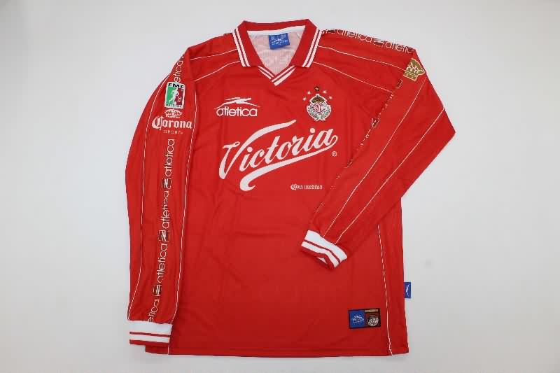 AAA(Thailand) Deportivo Toluca 1999/00 Home Retro Long Sleeve Soccer Jersey