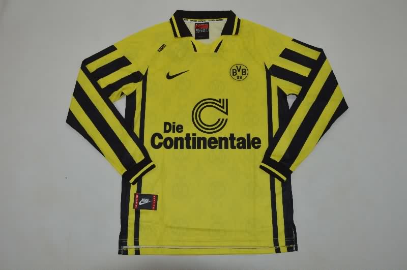 AAA(Thailand) Dortmund 1996/97 Home Retro Long Sleeve Soccer Jersey