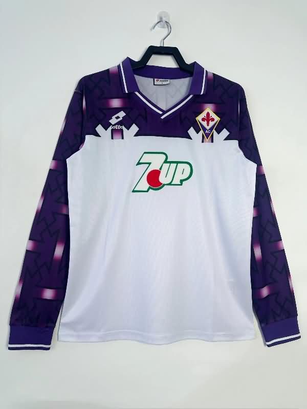 AAA(Thailand) Fiorentina 1992/93 Away Long Sleeve Retro Soccer Jersey