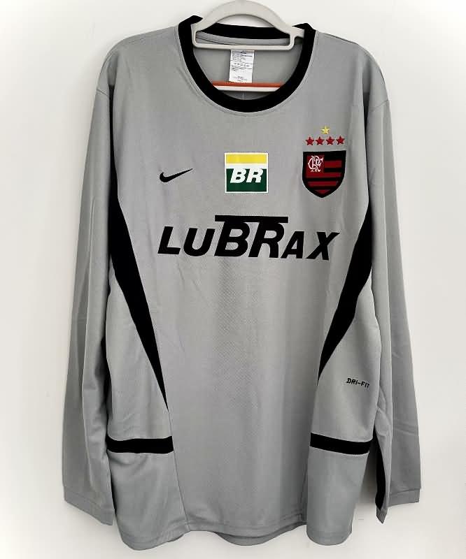 AAA(Thailand) Flamengo 2002/03 Goalkeeper Grey Long Sleeve Retro Soccer Jersey