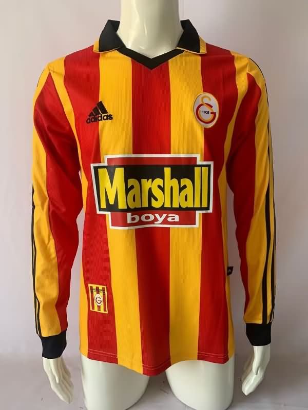 AAA(Thailand) Galatasaray 1999/00 Home Long Sleeve Retro Soccer Jersey