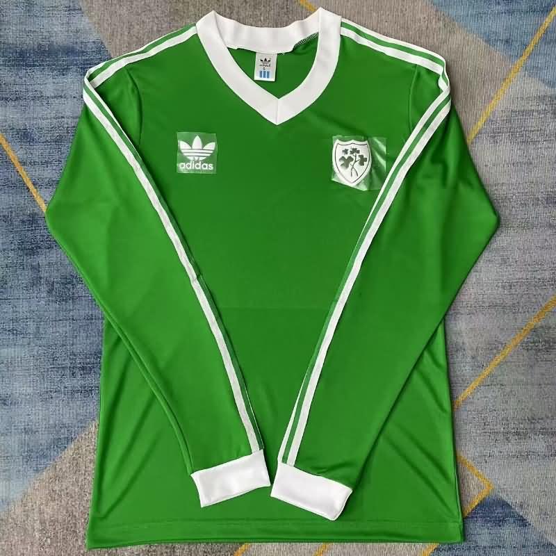 AAA(Thailand) Ireland 1986 Home Long Sleeve Retro Soccer Jersey