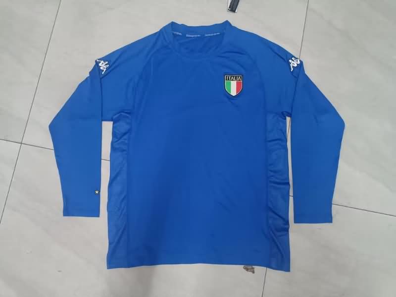 AAA(Thailand) Italy 2002 Home Long Sleeve Retro Soccer Jersey