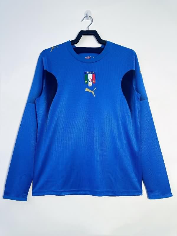 AAA(Thailand) Italy 2006 Home Long Sleeve Retro Soccer Jersey