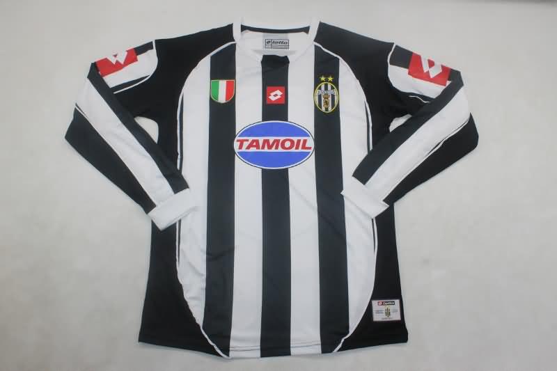 AAA(Thailand) Juventus 2002/03 Home Long Sleeve Retro Soccer Jersey