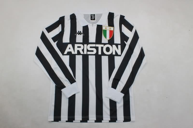 AAA(Thailand) Juventus 1984/85 Home Long Sleeve Retro Soccer Jersey