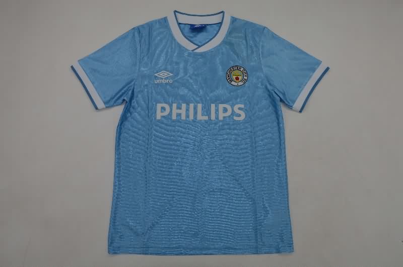 AAA(Thailand) Manchester City 1985/87 Home Retro Soccer Jersey