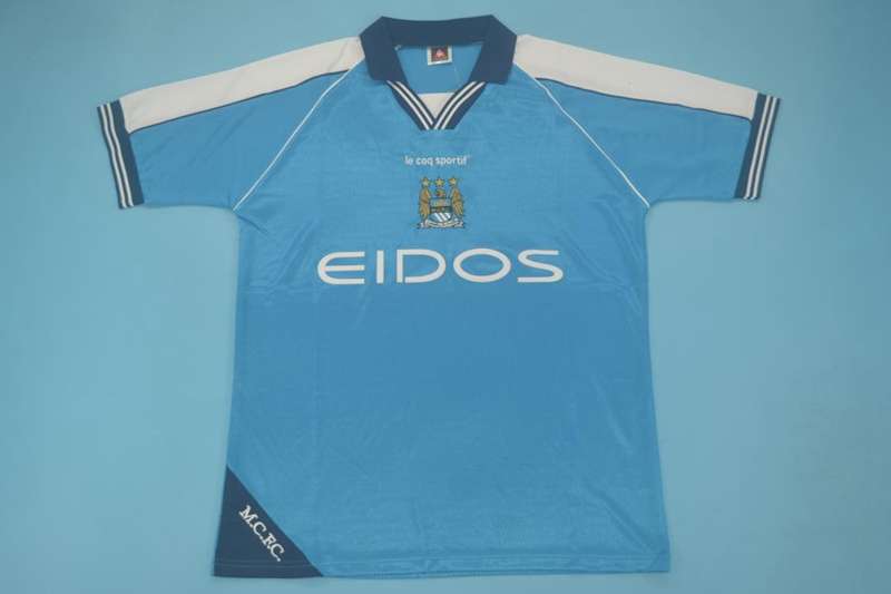 AAA(Thailand) Manchester City 1999/2001 Home Retro Soccer Jersey
