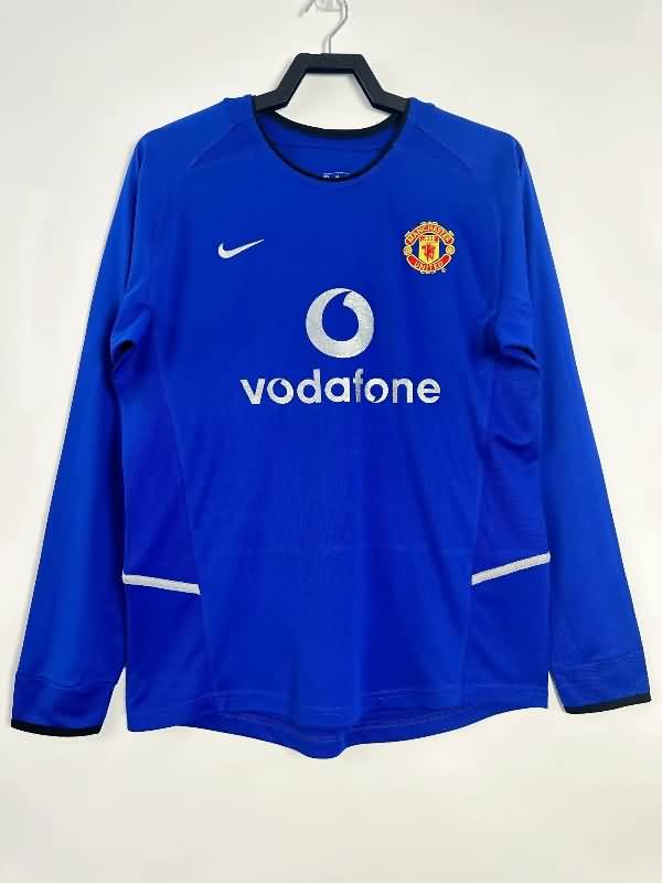 AAA(Thailand) Manchester United 2002/03 Third Long Sleeve Retro Soccer Jersey