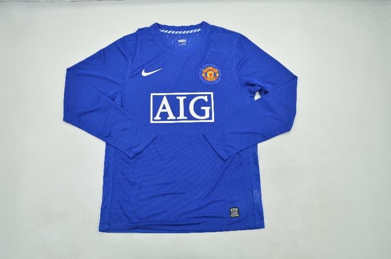 AAA(Thailand) Manchester United 2008/09 Third Long Sleeve Retro Soccer Jersey(Player)